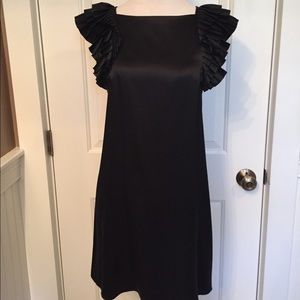 LAUREN MOFFATT DRESS LITTLE BLACK MINI LBD SILK Size 2